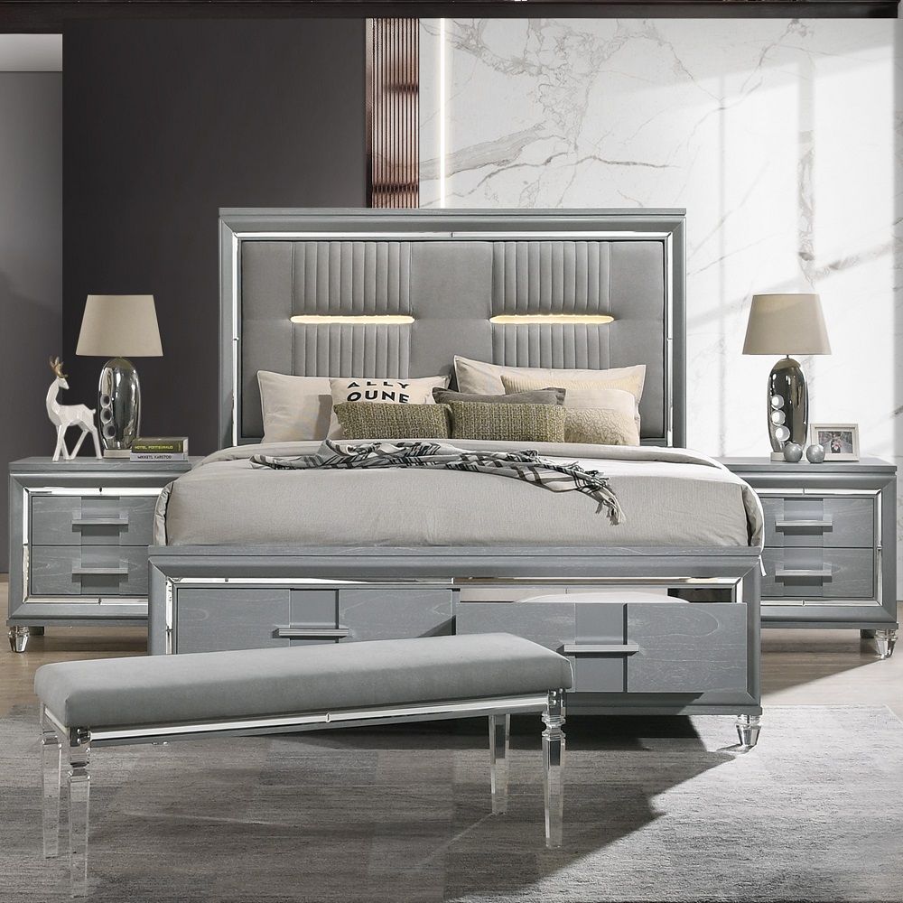 Truman - Eastern King Bed - Gray