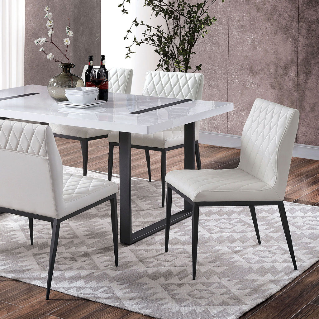 Alessia - Dining Table - White / Black