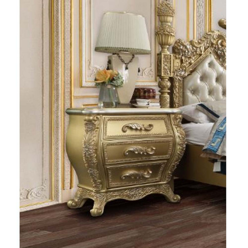 Cabriole - Nightstand - Gold Finish