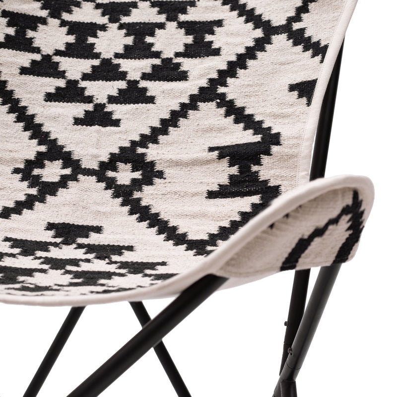 Rabat - Accent Chair - Beige & Black