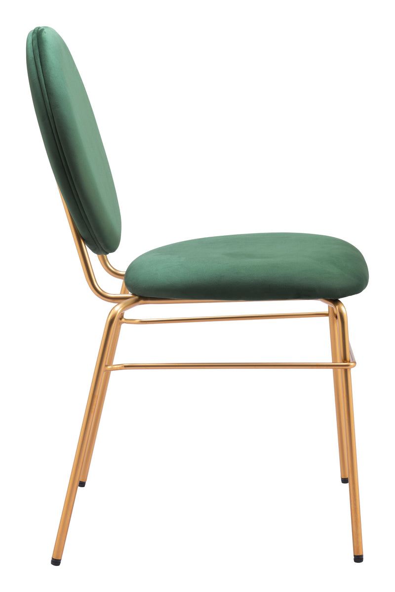 Odessa - Dining Chair (Set of 2) - Green & Gold