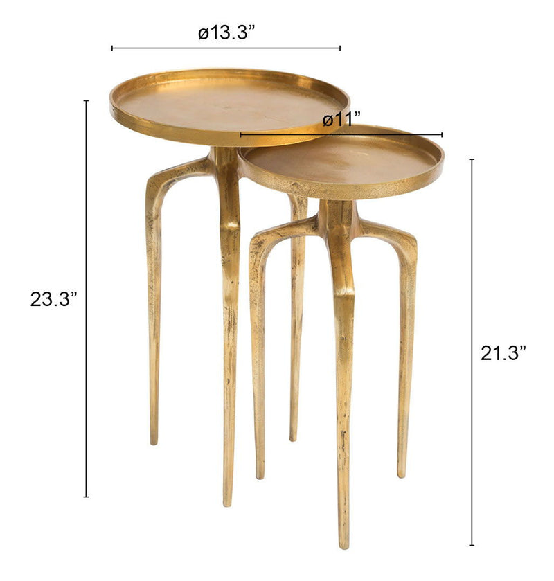 Como - Accent Tables (Set of 2) - Antique Gold