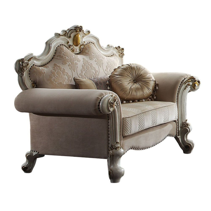 Picardy - Chair - Fabric & Antique Pearl - 46"