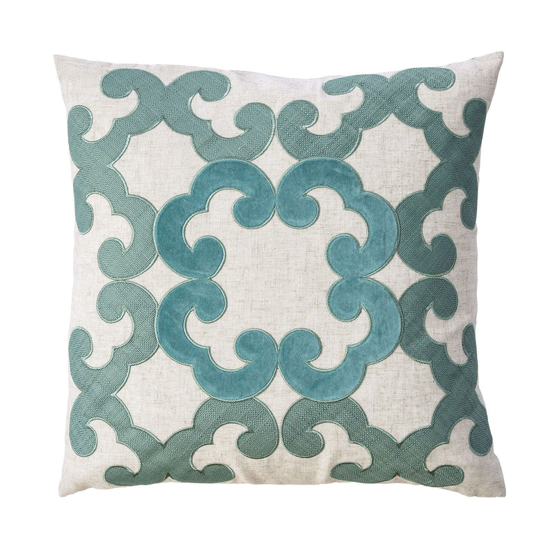 Lily - Pillow (Set of 2) - Beige / Teal