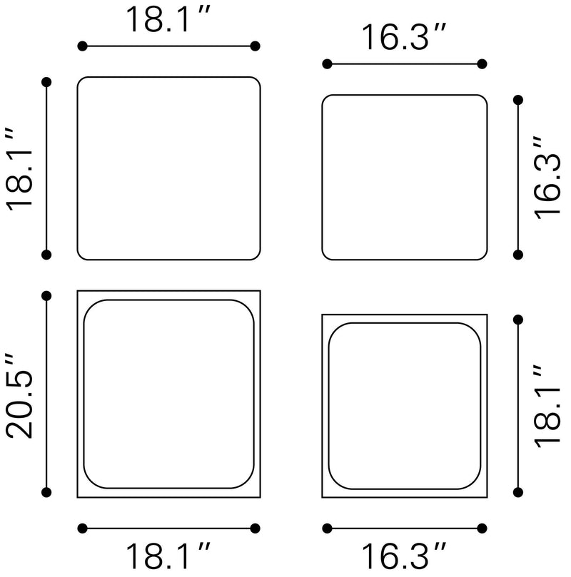Brics - Side Table (Set of 2) - Multicolor
