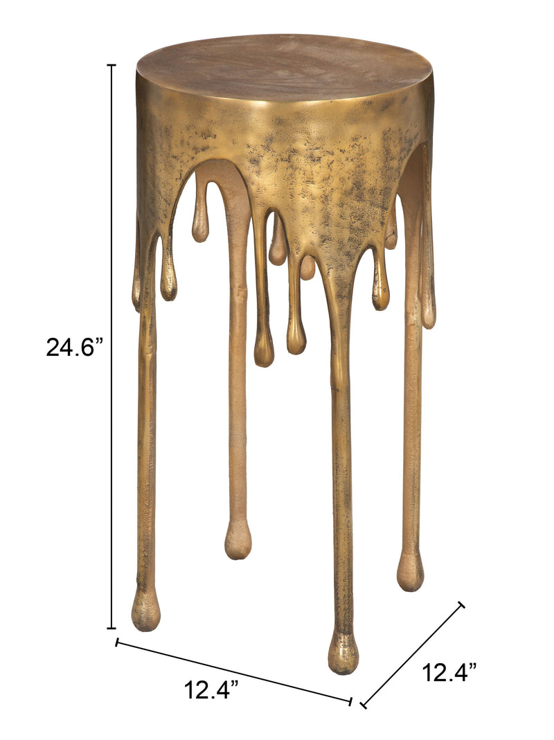Drip - Accent Table - Antique Brass